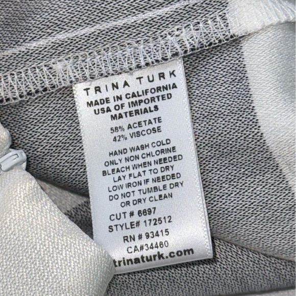 Trina Turk Pant Stripped Wide Leg Navy White Women’s 4 - Picture 8 of 13